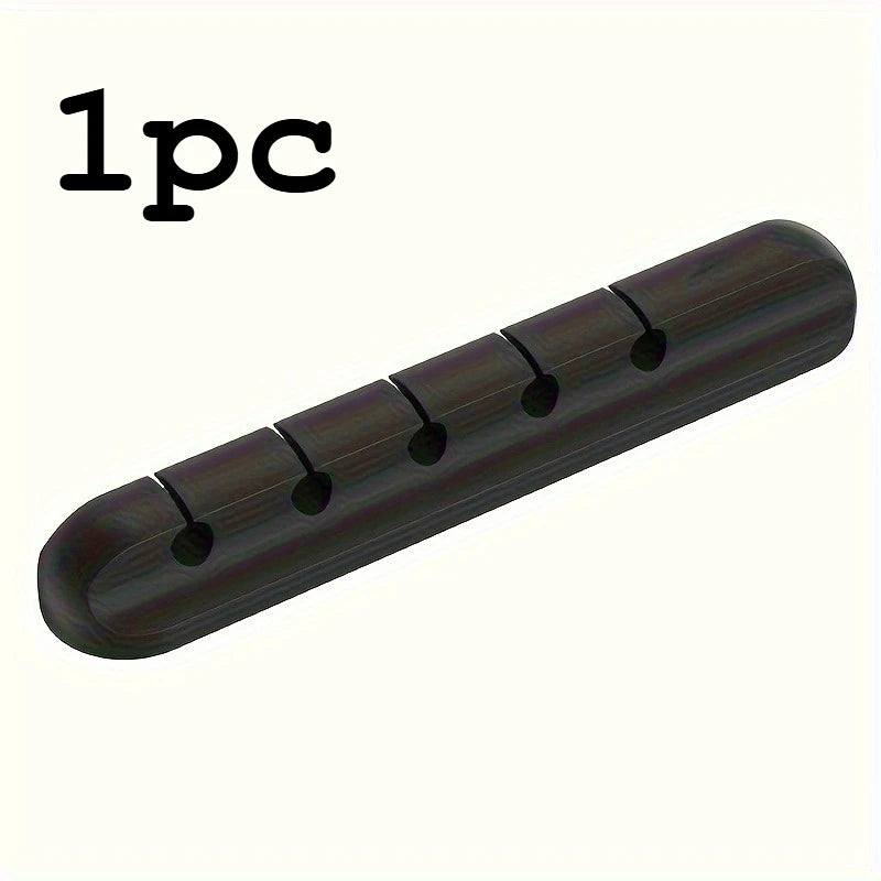 10/5/1pc Multi-Slot Cable Organizer Clip - Plastic Cord Management System for Desk, Home, Office, and Car, Wire Holder Accessory