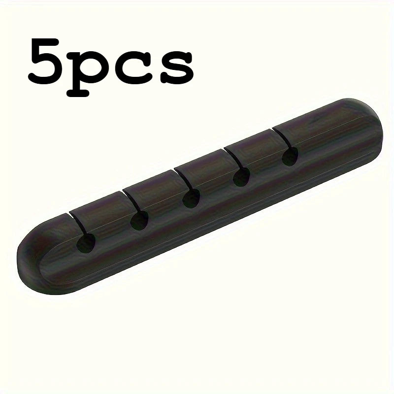 10/5/1pc Multi-Slot Cable Organizer Clip - Plastic Cord Management System for Desk, Home, Office, and Car, Wire Holder Accessory