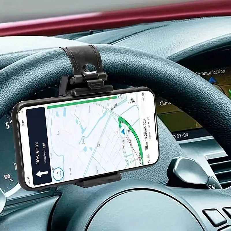 Car steering wheel phone holder - suitable for all vehicles