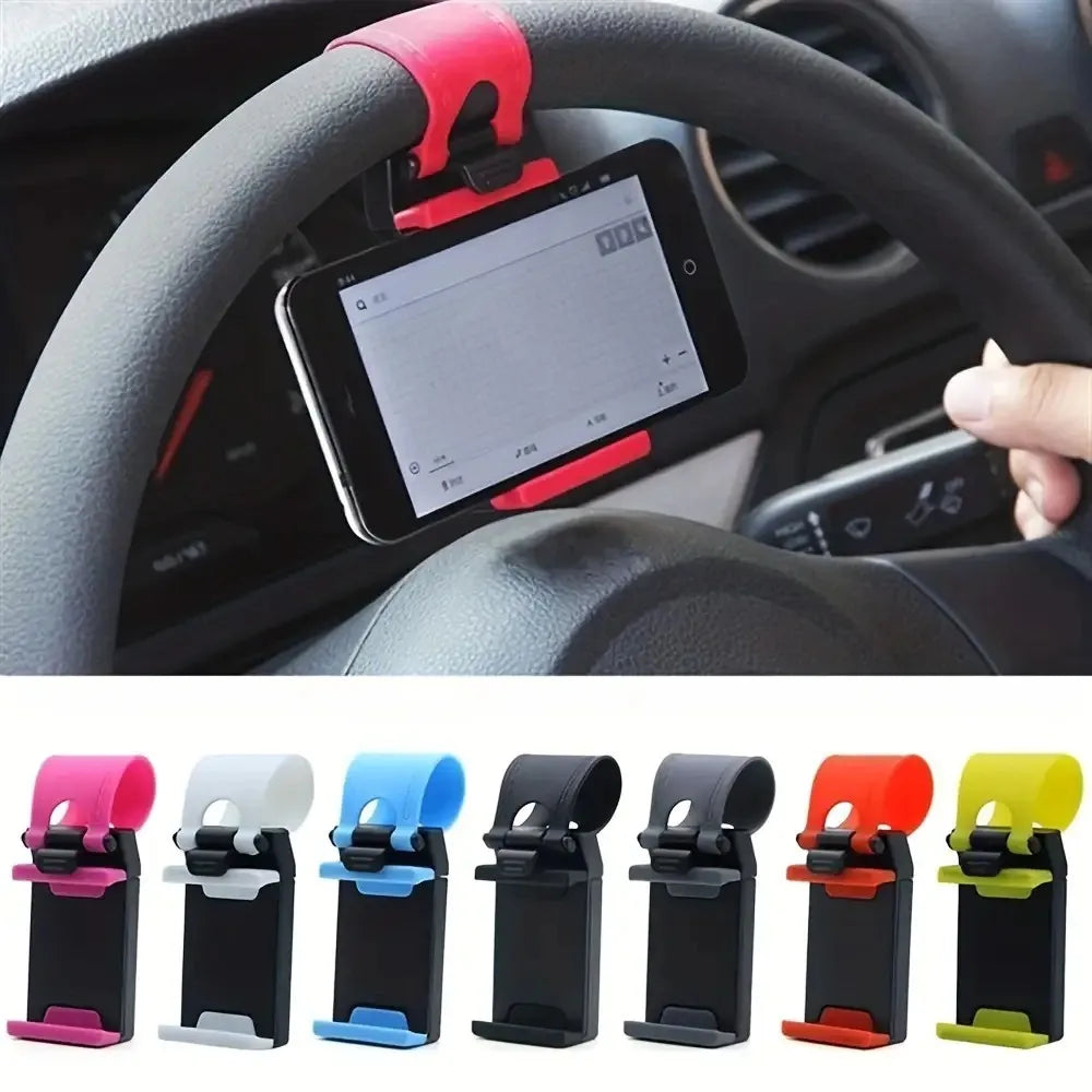 Car steering wheel phone holder - suitable for all vehicles